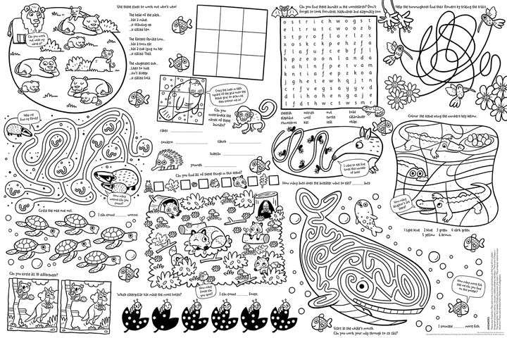 Great Big Puzzle Posters x 4 - Animal, Holiday, Rainy Day, Magical