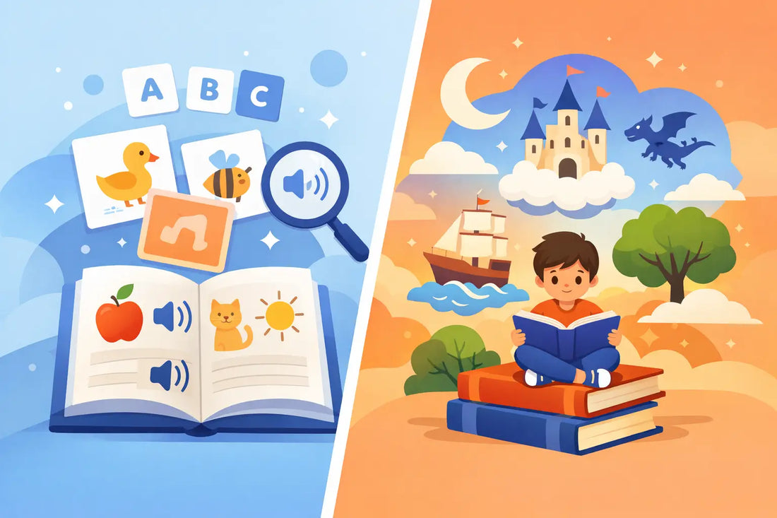 Phonics Books vs Storybooks: What Children Need