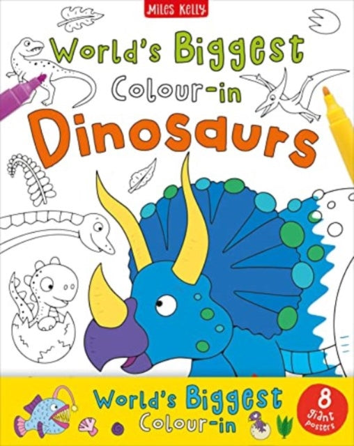 Worlds Biggest Colour-In - Dinosaurs - 4 pack (Giant Poster packs)