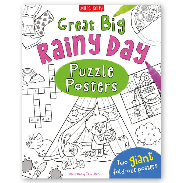 Great Big  Puzzle Posters x 4 - Animal, Holiday, Rainy Day, Magical