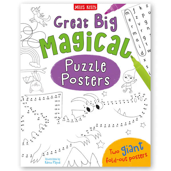 Great Big  Puzzle Posters x 4 - Animal, Holiday, Rainy Day, Magical